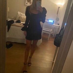 Black Puff Sleeve Dress
